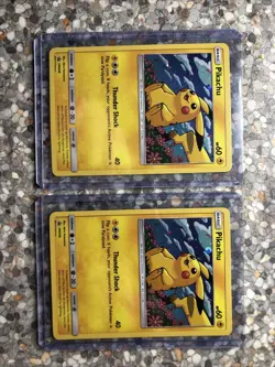 Pokemon TCG Pikachu SM206 Holo Black Star Promo Card Both Mint (2019) - Image 1