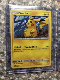 Pokemon TCG Pikachu SM206 Holo Black Star Promo Card Both Mint (2019) - Image 2