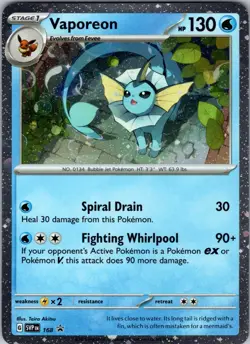 Vaporeon - Holo Promo SV: Scarlet & Violet Promo Cards 168 NM - Pokemon TCG - Image 1