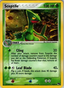 Sceptile Holofoil 004/017 Rare POP Series 1 - Pokemon Card - Ships Free - Image 1
