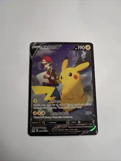 Pokemon TCG Pikachu v TG16/TG30 Lost Origin 2022 Full Art Holo Ultra Rare Card - Image 1