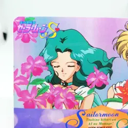 418 Sailor Uranus Sailor Neptune Sailor Moon Card SUPER S R AMADA JAPAN Anime - Image 2