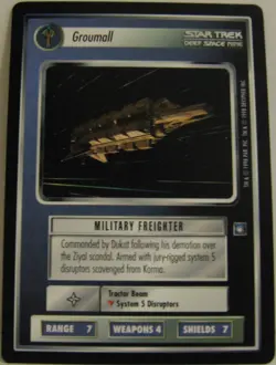 Star Trek TNG CCG DS9 Groumall Rare Card - Image 2