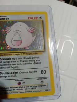 Pokemon Chansey Holo Rare TCG Card Base Set Unlimited 3/102 MP - Image 2