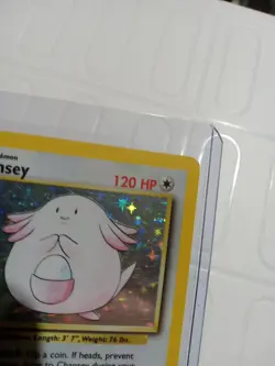 Pokemon Chansey Holo Rare TCG Card Base Set Unlimited 3/102 MP - Image 3
