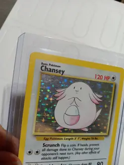 Pokemon Chansey Holo Rare TCG Card Base Set Unlimited 3/102 MP - Image 4