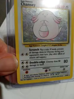 Pokemon Chansey Holo Rare TCG Card Base Set Unlimited 3/102 MP - Image 5