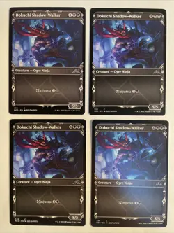 4x Mtg Kamigawa Neon Dynasty Dokuchi Shadow-Walker Showcase NM/M - Image 1