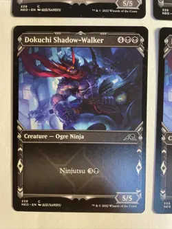 4x Mtg Kamigawa Neon Dynasty Dokuchi Shadow-Walker Showcase NM/M - Image 2