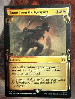 Taunt from the Rampart #481 Rare, Showcase Scrolls, NM, Lord of the Rings, MTG - Image 1