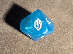 FINAL FANTASY D10 Die, Prerelease, Blue Crystal, Magic, MTG - Image 1