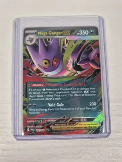 Pokemon TCG Mega Gengar EX 56/94 Phantasmal Flames Pack Fresh Sleeved Toploader - Image 1