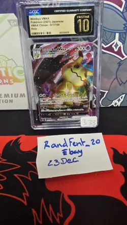 Mimikyu VMAX 077/184 JPN 2021 Pokemon VMAX Climax CGC PRISTINE 10 - Image 1
