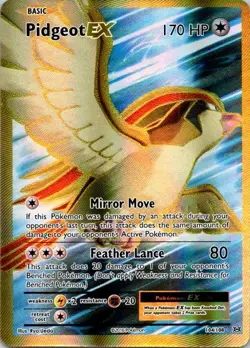 Pokemon TCG Pidgeot EX (Full Art) 104/108 Evolutions Holo - LP (SKU 1-1) - Image 1