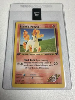 Blaine’s Ponyta 1st Edition Gym Challenge 64/132 WOTC Vintage Pokemon - Image 1
