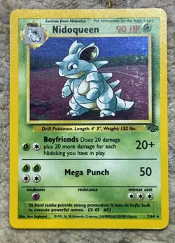 Pokemon TCG Nidoqueen Jungle 7/64 Holo Unlimited Holo Rare - Image 1