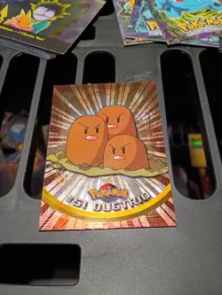 1999 Topps TV Animation - Dugtrio #51- Foil - Black Logo- Vintage Pokemon - Image 1