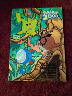 2000 Topps Pokemon Movie 2000 Sticker Psyduck and Elekid #9 - NM - Image 2