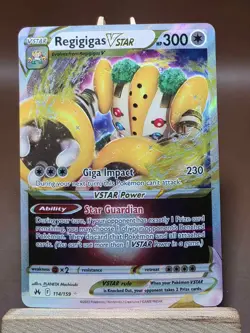 LP Pokemon TCG Regigigas VSTAR Crown Zenith Holo Ultra Rare Card 114/159 - Image 1