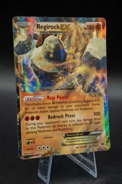 Regirock EX - 43/124 - Pokemon Fates Collide XY Ultra Rare Card LP+ Light Play - Image 1