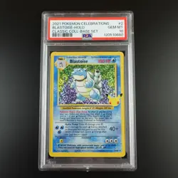 PSA 10 Blastoise 2/102 Pokemon Celebrations Classic Collection Holo Graded Card - Image 1