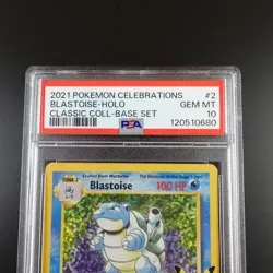 PSA 10 Blastoise 2/102 Pokemon Celebrations Classic Collection Holo Graded Card - Image 2