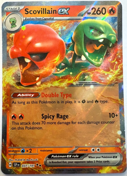 Scovillain Ex Surging Sparks 037/191 Double Rare Pokemon Card - NM/M - Image 1