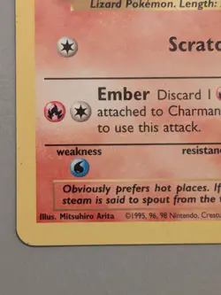 Pokemon Original 1999 Base Set Charmander Pokemon Card 46/102 - Image 5