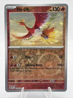 Pokemon Surging Sparks Holo Reverse Ho-Oh Card 19/191 NM Rare 2024 - Image 1