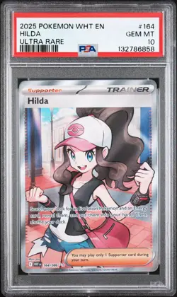 2025 Pokemon SV WHT EN-White Flare #164 HILDA ULTRA RARE PSA 10 GEM MINT - Image 1