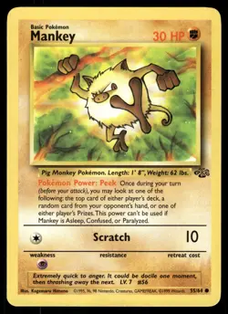 MANKEY - 55/64 Common Jungle Pokemon LP - Image 1