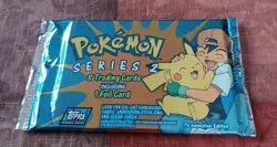 Topps Pokemon Series 2 8 Trading Cards Including 1 Foil Card Factory Sealed - Image 1