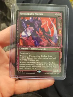 MTG DSK Unstoppable Slasher R 312 Duskmourn House of Horror LP - Image 1