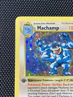 Machamp 8/102 - Base Set 1st Edition Shadowless WOTC Pokemon TCG MP/LP - Image 2