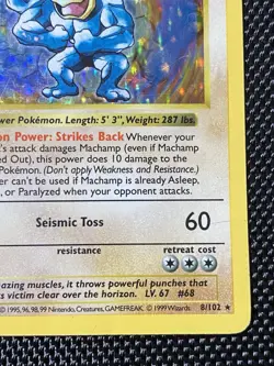 Machamp 8/102 - Base Set 1st Edition Shadowless WOTC Pokemon TCG MP/LP - Image 4