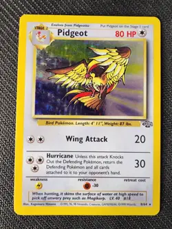 Pokemon TCG Pidgeot Jungle 8/64 Holo Unlimited Holo Rare LP - Image 1