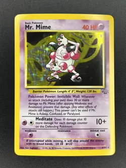 Pokemon Mr. Mime Jungle 6/64 Unlimited Holo Rare 1999 NM - Image 1