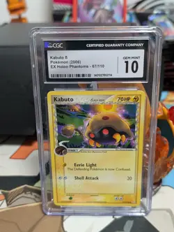 Pokemon 2006 Kabuto Ex Holon Phantoms 67/110 Cgc 10 #032 - Image 1