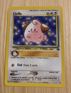 2001 CLEFFA BLACK STAR PROMO #31 POKEMON TCG NM - Image 1