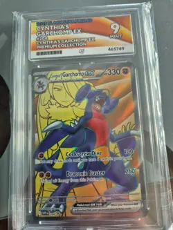 Pokemon TCG Cynthia's Garchomp EX Destined Rivals 204 Promo Ace Grading 9 - Image 1