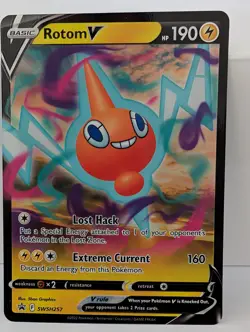 Rotom V - SWSH257 Sword & Shield BLACK STAR Promo Pokemon TCG - LP - Image 1