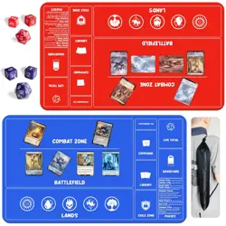Card Game Playmats MTG Playmat for Beginner 2 Pack with Dices, Magic Mat Comm... - Image 1