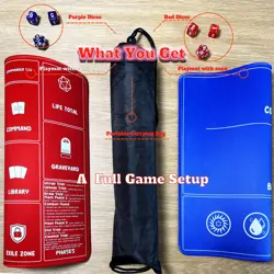 Card Game Playmats MTG Playmat for Beginner 2 Pack with Dices, Magic Mat Comm... - Image 4