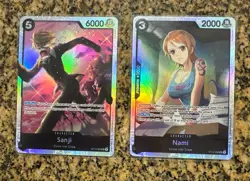 One Piece 2 Card lot - Sanji ST14-003 / Nami ST14-006 SR English NM - Image 1