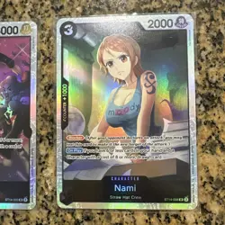 One Piece 2 Card lot - Sanji ST14-003 / Nami ST14-006 SR English NM - Image 3