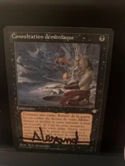 Demonic Consultation MTG Artist Proof French - Signed Rob Alexander ice age - Image 1