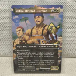 Wakka, Devoted Guardian Borderless Chocobo Track FOIL MTG Final Fantasy - Image 1