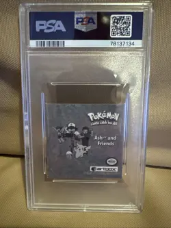 1999 Pokemon Stickers Ash & Friends Series 1 Bonus Prism Sticker PSA 8 - Image 2