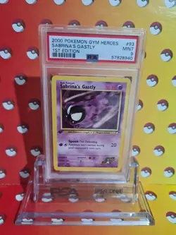 Pokemon Gym Heroes #93 - Sabrina's Gastly - MINT - 1st Edition - PSA 9! - Image 1