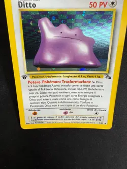 Pokemon Ditto 3/62 Fossil Rara Holo Prima Edizione Wizards ITA Carte Vintage - Image 3